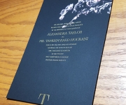 Digitally printed wedding invitation